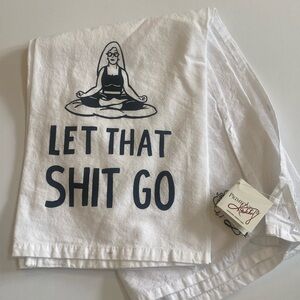 All occasion funny kitchen towel Primitives By Kathy 28x28 NEW with tags